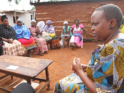 Woman addressing a meeting